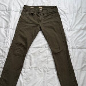 J. Crew Men's Slim Jeans in Olive Green